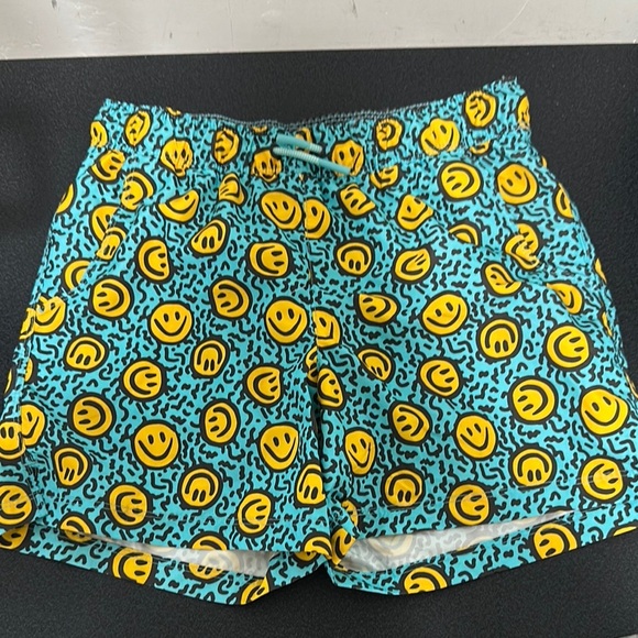 art class Kids Swim Trunks - Blue and Yellow Smiley Design - Picture 1 of 2